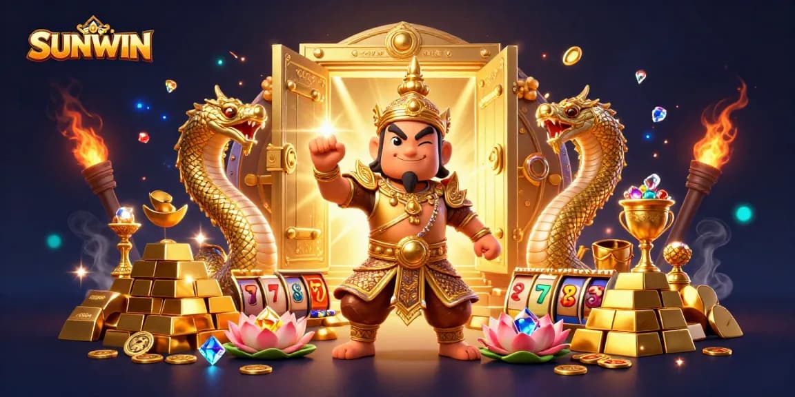 SUNWIN introduces players to an exciting casino world filled with golden treasures and vibrant gambling action.