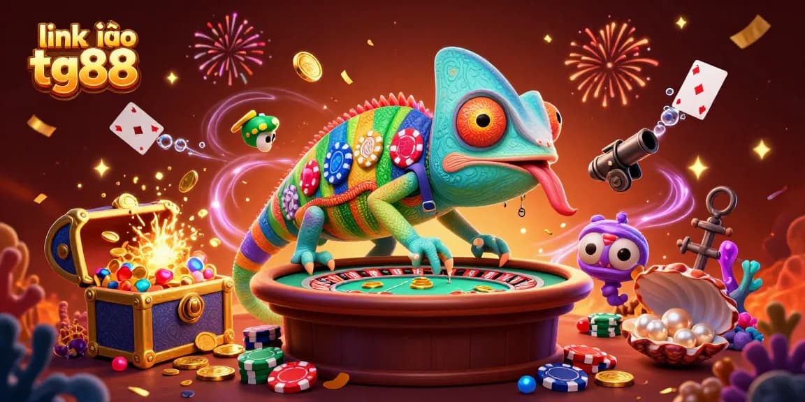 Experience thrilling gameplay with link vào tg88 as colorful casino elements illuminate the scene.