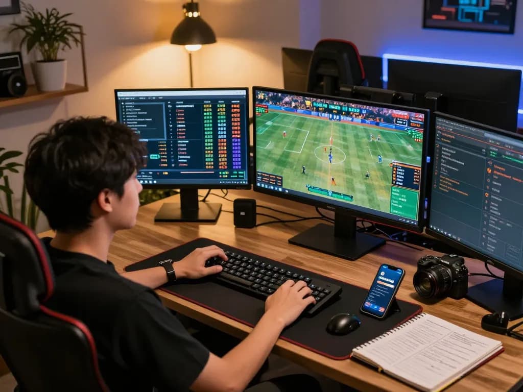 Pucuk138 sports betting action with live odds displayed, user engaged in strategic wagering.