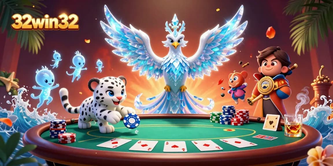 Experience thrilling games at 32win32 with an illustrated casino scene full of excitement and action.