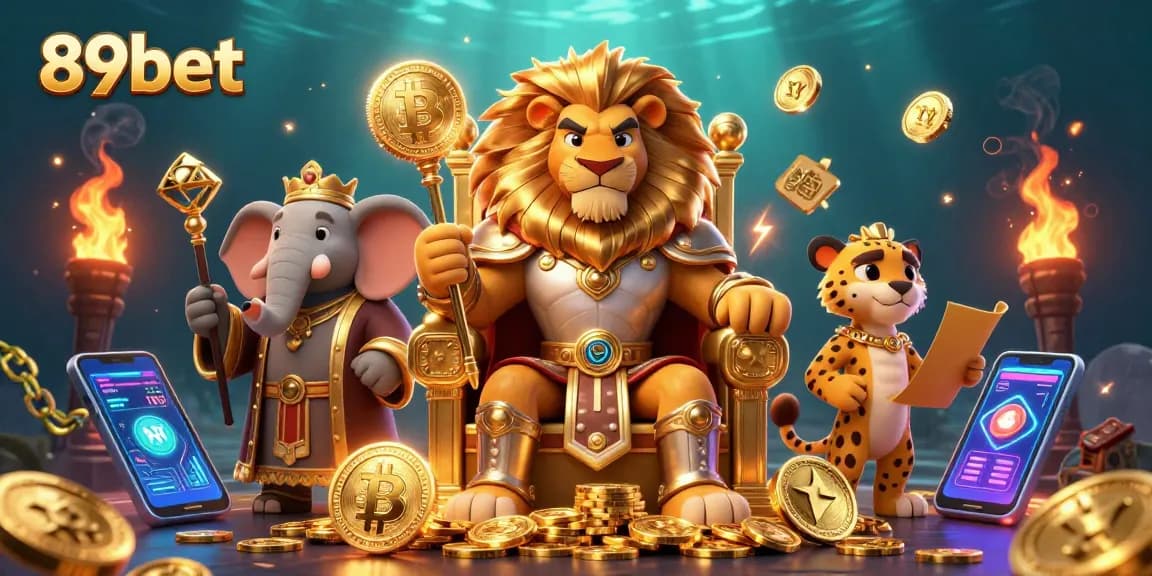 Experience thrilling wins at 89bet with vibrant characters in a rich casino scene.