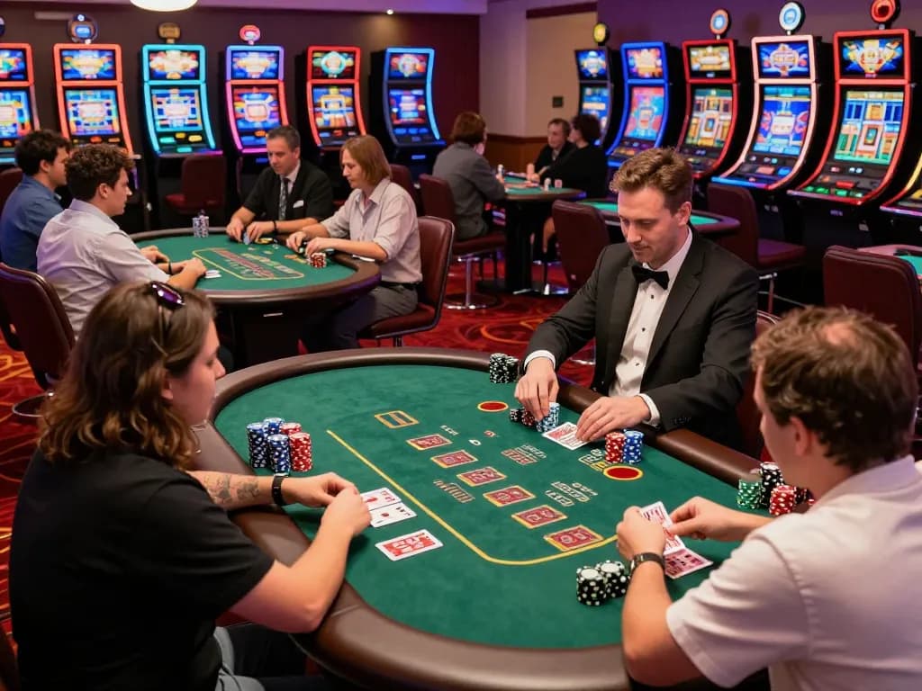 Players engaged in blackjack at Haywin casino, showcasing strategic gameplay and vibrant atmosphere.