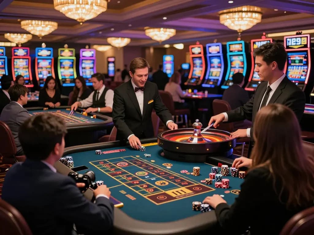 Engaging gameplay at Me99 casino with players excitedly betting on roulette tables.