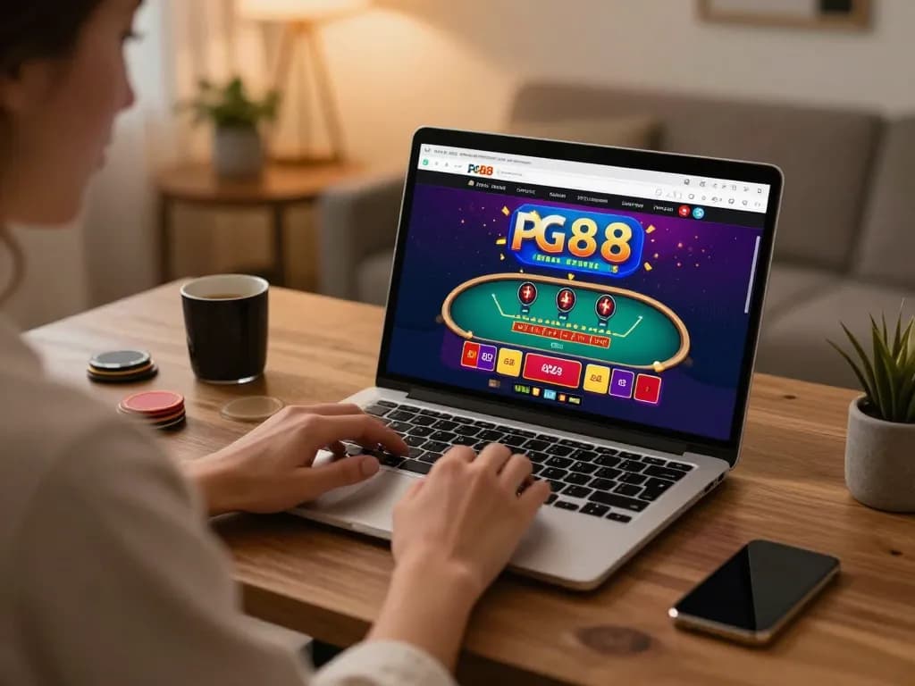 Player engaging with PG88 trang chu dang nhap during exciting online blackjack session.