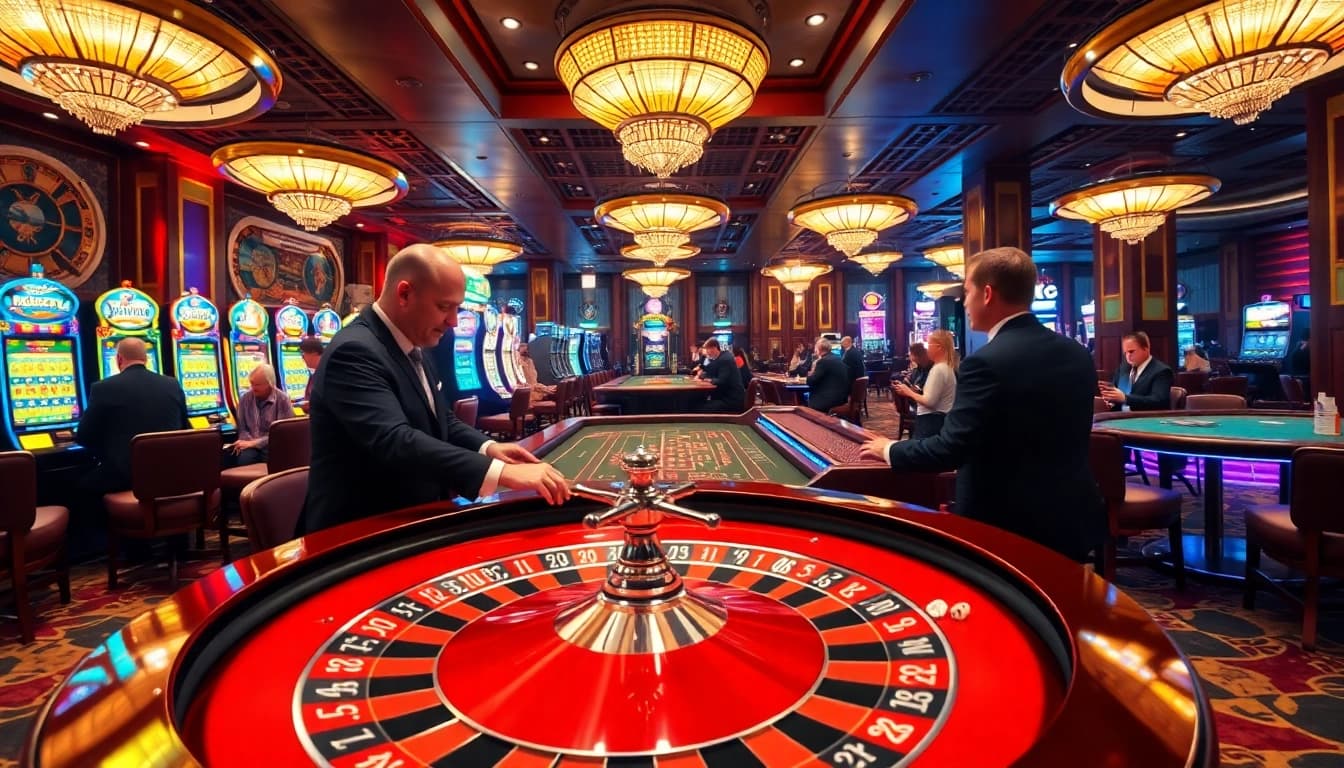 Experience the excitement of https://888vi.com.co/ with players betting at a vibrant roulette table.