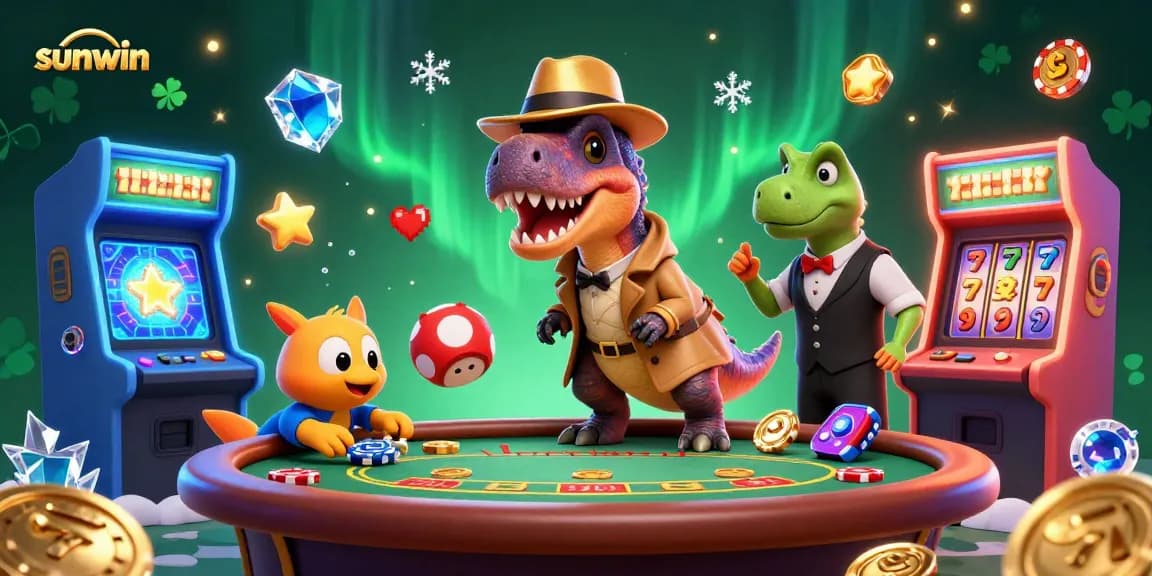 sunwin offers a dynamic gaming atmosphere with colorful elements and engaging characters at the casino