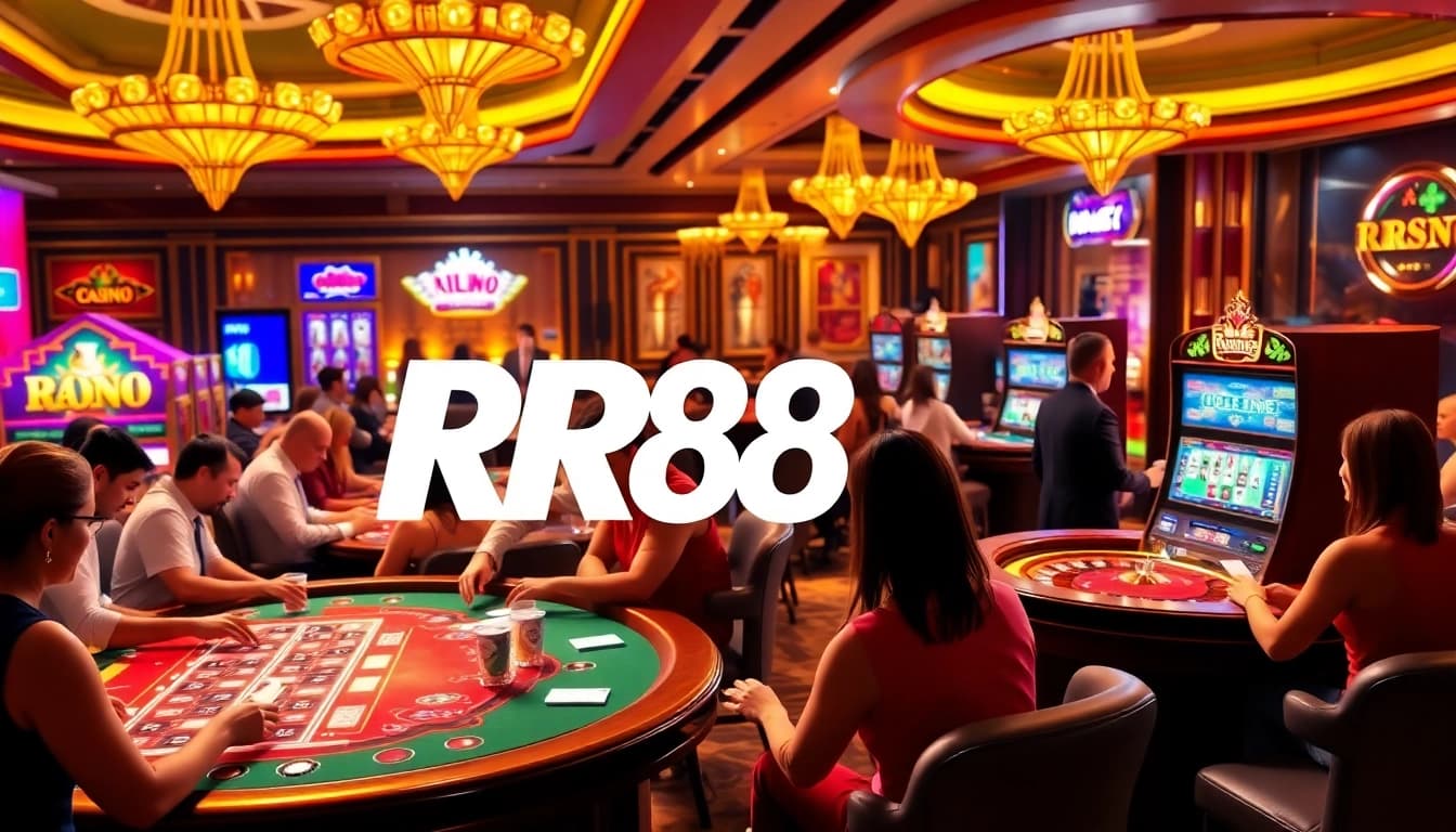 Players enjoying a thrilling casino experience at RR88 with vibrant tables and dynamic gameplay.