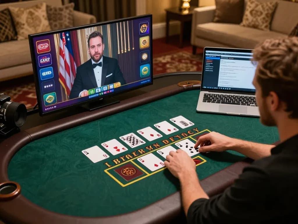 Players engaging in a live dealer game on alo8, showcasing interactive online gambling experience.