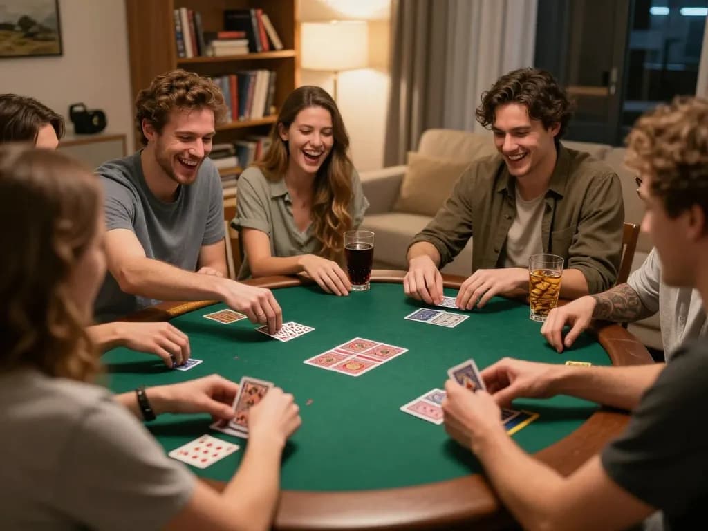 Boutiq Switch V4 featured in a lively home poker game, showcasing competitive spirit and social interaction.