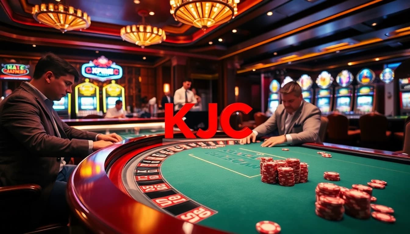 Experience the thrill of gambling at kjc.capital's luxurious casino with vibrant roulette and poker.