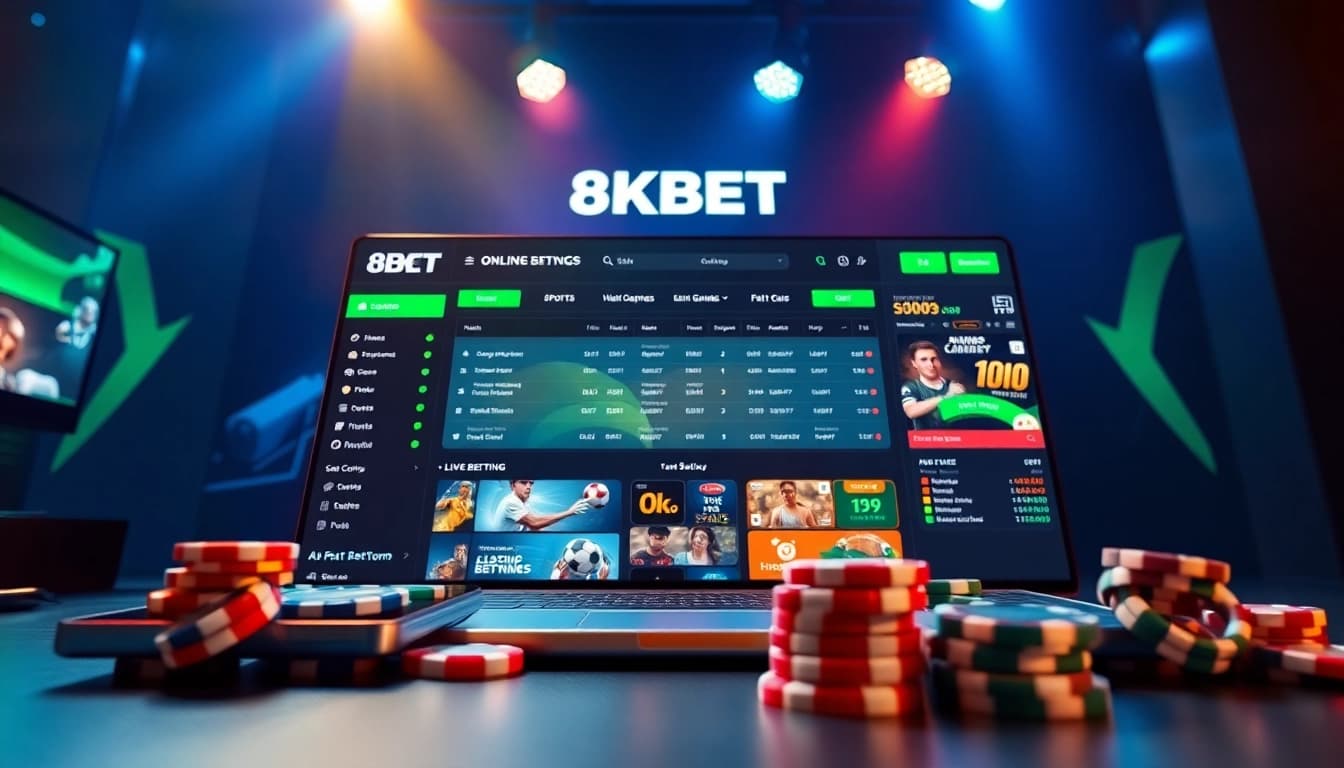 8KBET online betting platform showcasing vibrant sports and casino games.