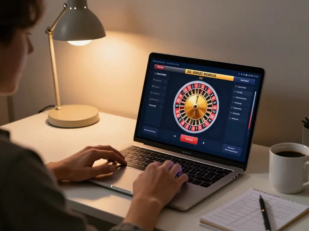 Engaging in online casino gameplay with incakoin on the screen in a cozy gaming setup.