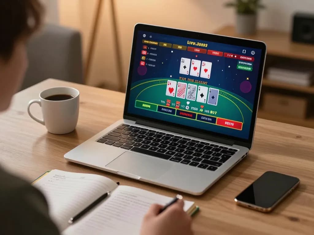 Player enjoying a live blackjack game on ta88, highlighting the engaging online casino experience.