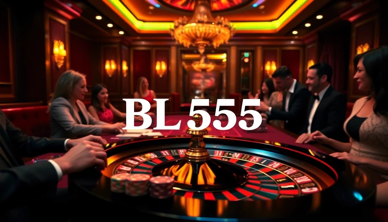 Engaged players enjoying a game at the luxurious BL555 online casino table.
