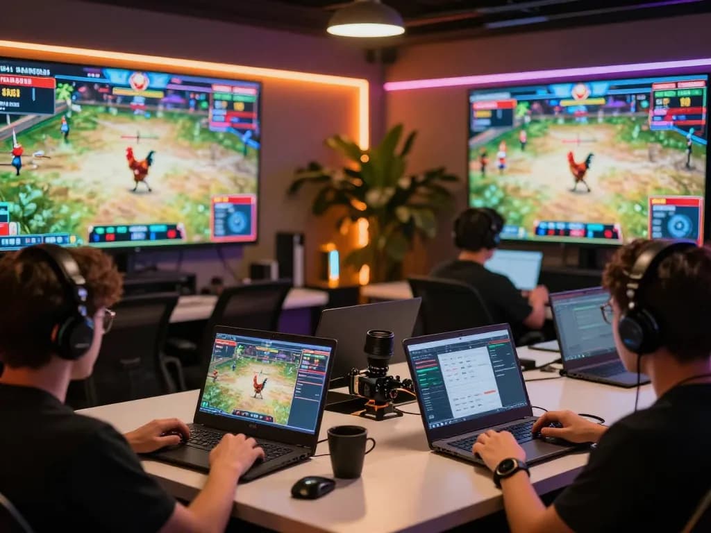 Experience Đá gà trực tiếp in high-definition on dynamic online platforms, featuring engaged players placing strategic bets.