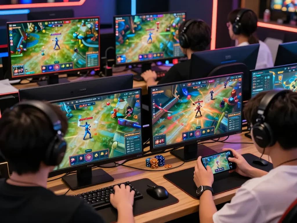 Goal123 platform featuring dynamic online gaming action with players engaged in competitive games and vibrant graphics.
