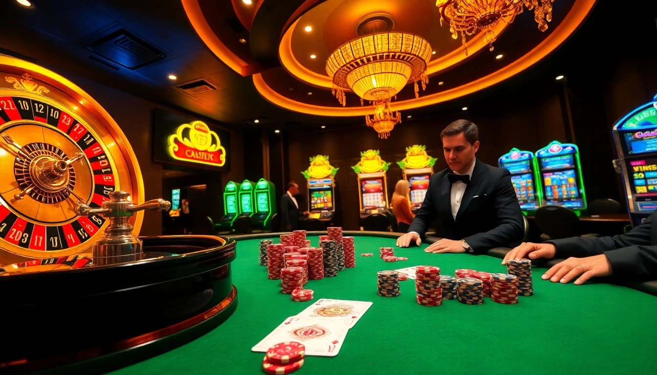 Winning at casino games with RR88.autos, featuring luxurious tables and vibrant gameplay.