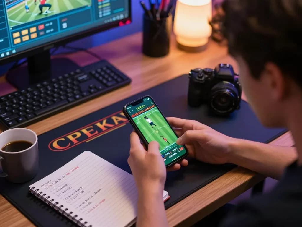Engaging in dynamic live betting at trang chu 789win with smartphone and strategy notebook