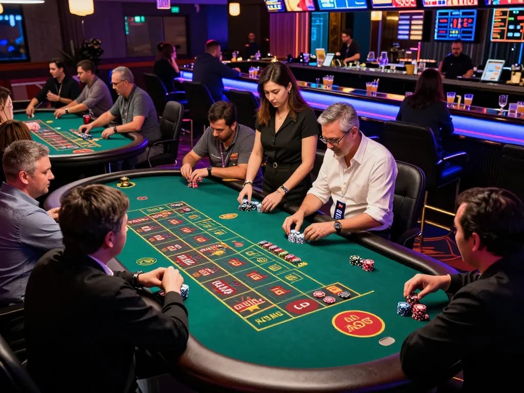 Players engaging in dynamic roulette gameplay at ALO8 casino.