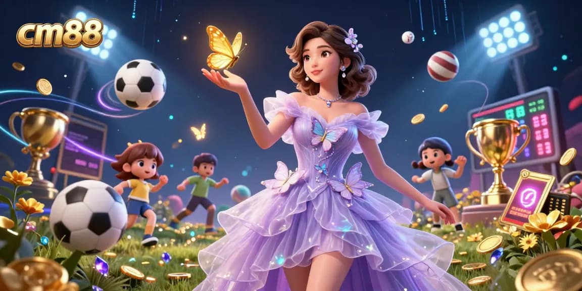 Win big at cm88 with an immersive 3D illustration showcasing online casino excitement.