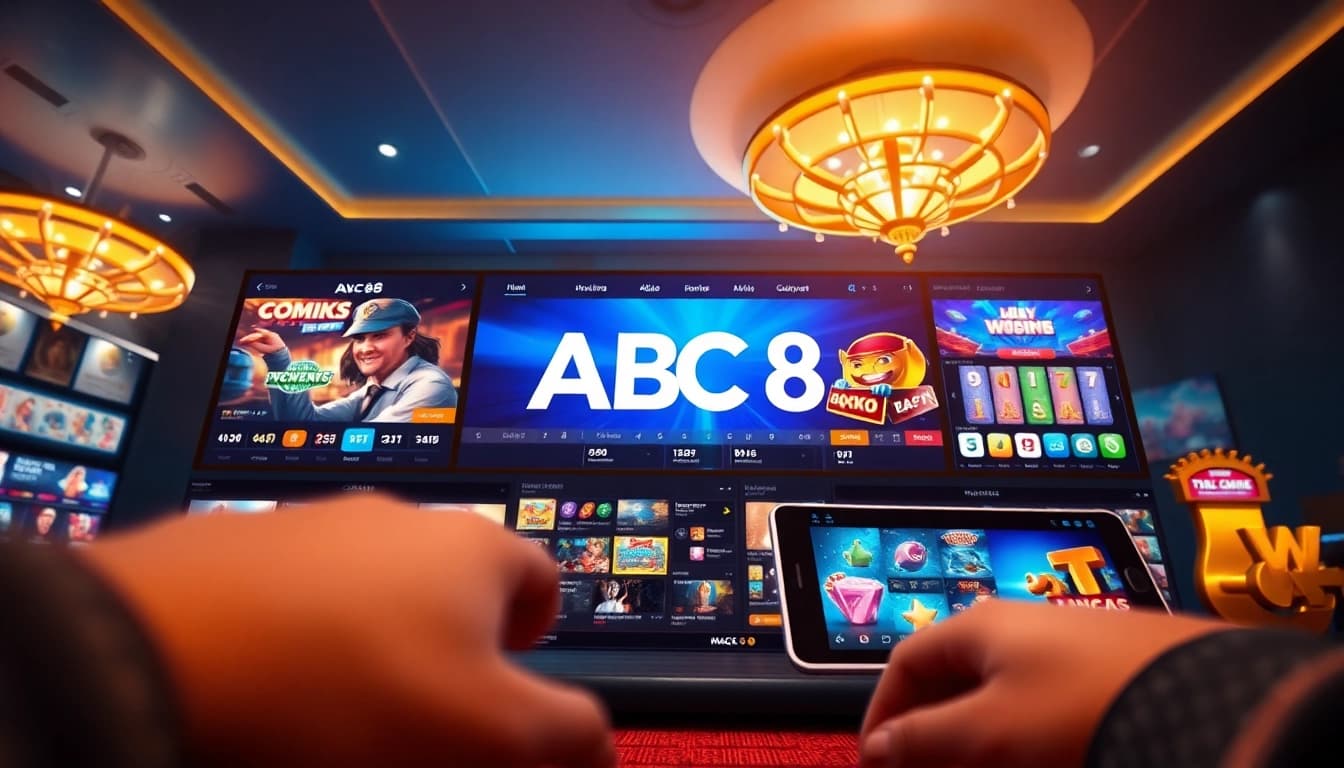 Exciting online gaming experience at ABC8 featuring vibrant games and sleek design.