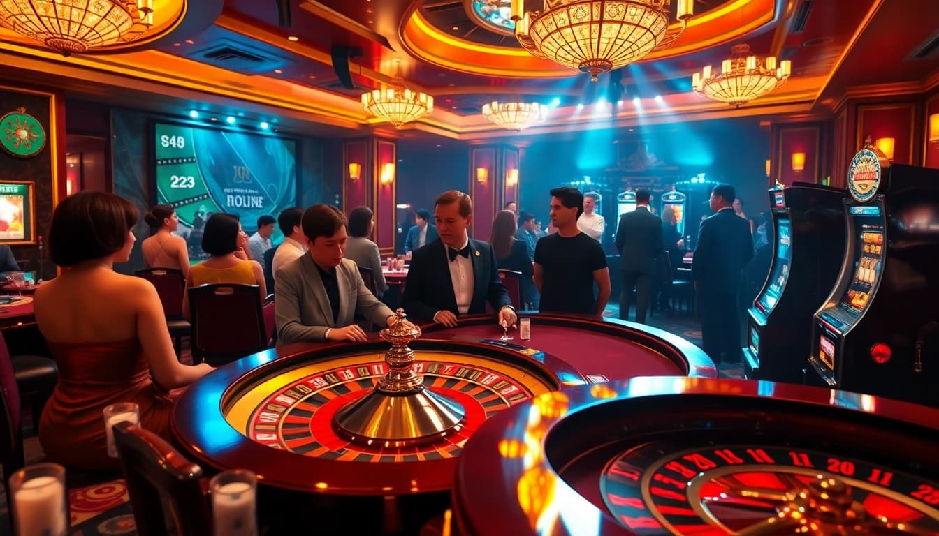 Experience the thrill of gambling with phim mới theme reflected in an upscale casino atmosphere.