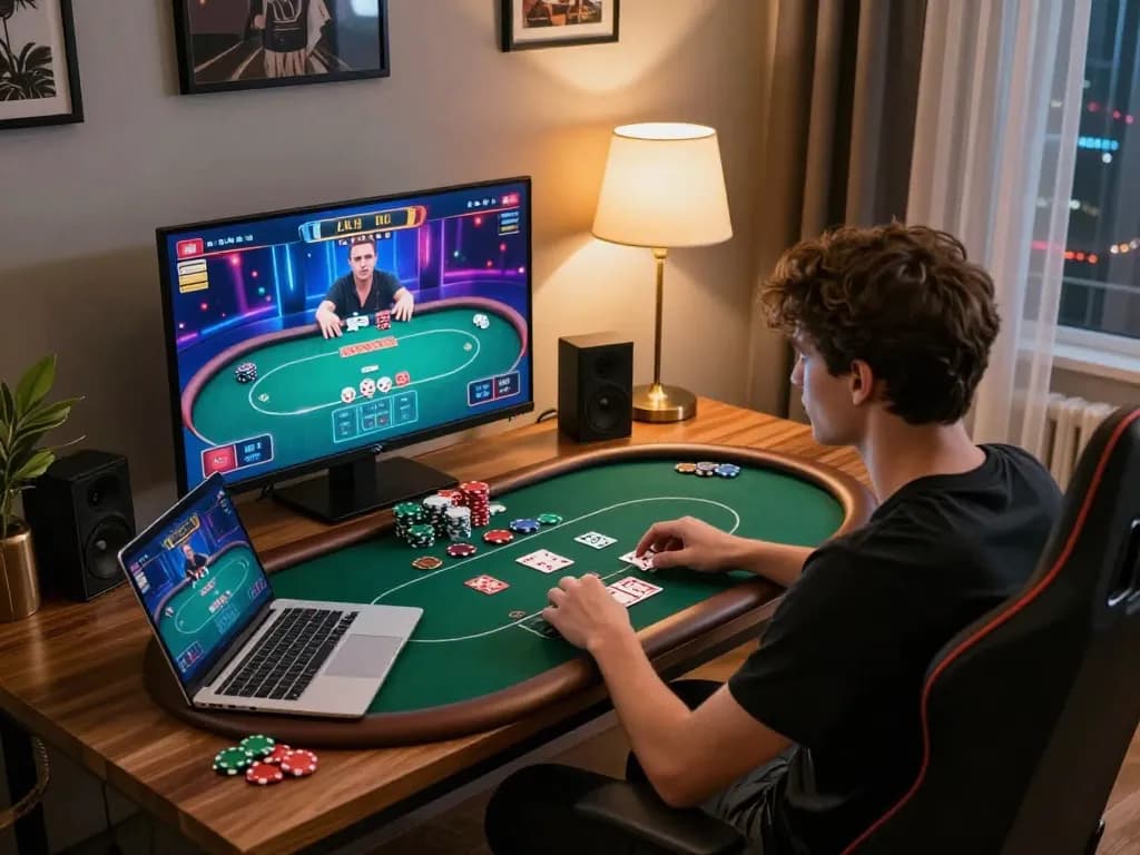 Engaging online gaming moment on mb66 platform with focused player and themed setup.