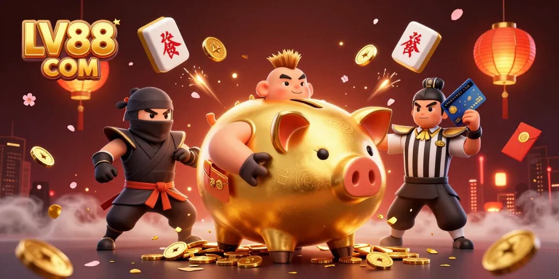 Experience the excitement of LV88 COM with lively characters and dynamic casino elements.