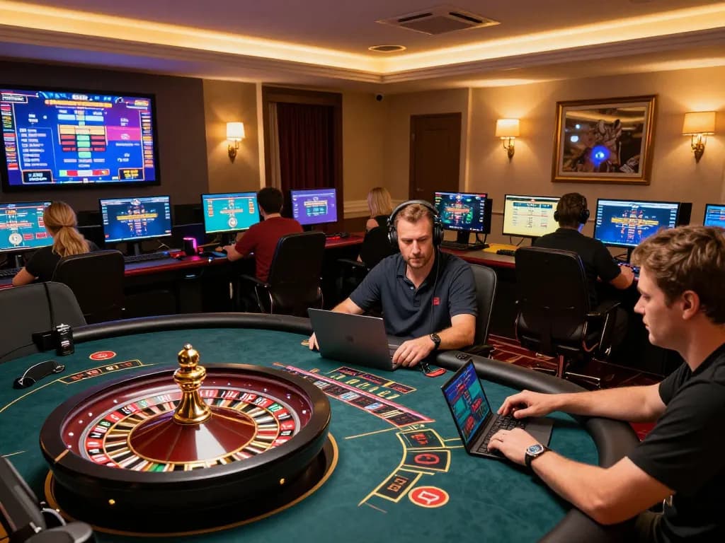 Engaged players at 11betmobi participating in a live dealer roulette game, showcasing online casino excitement.