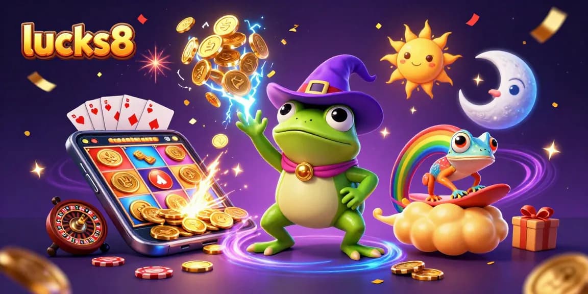 Experience the thrilling world of lucks8 with a vibrant storm of golden coins and engaging gaming elements.
