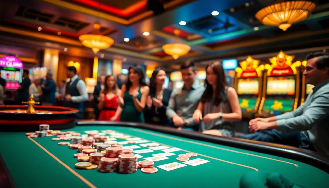 Experience the thrill of kèo nhà cái at a luxurious casino with vibrant games and eager gamblers.