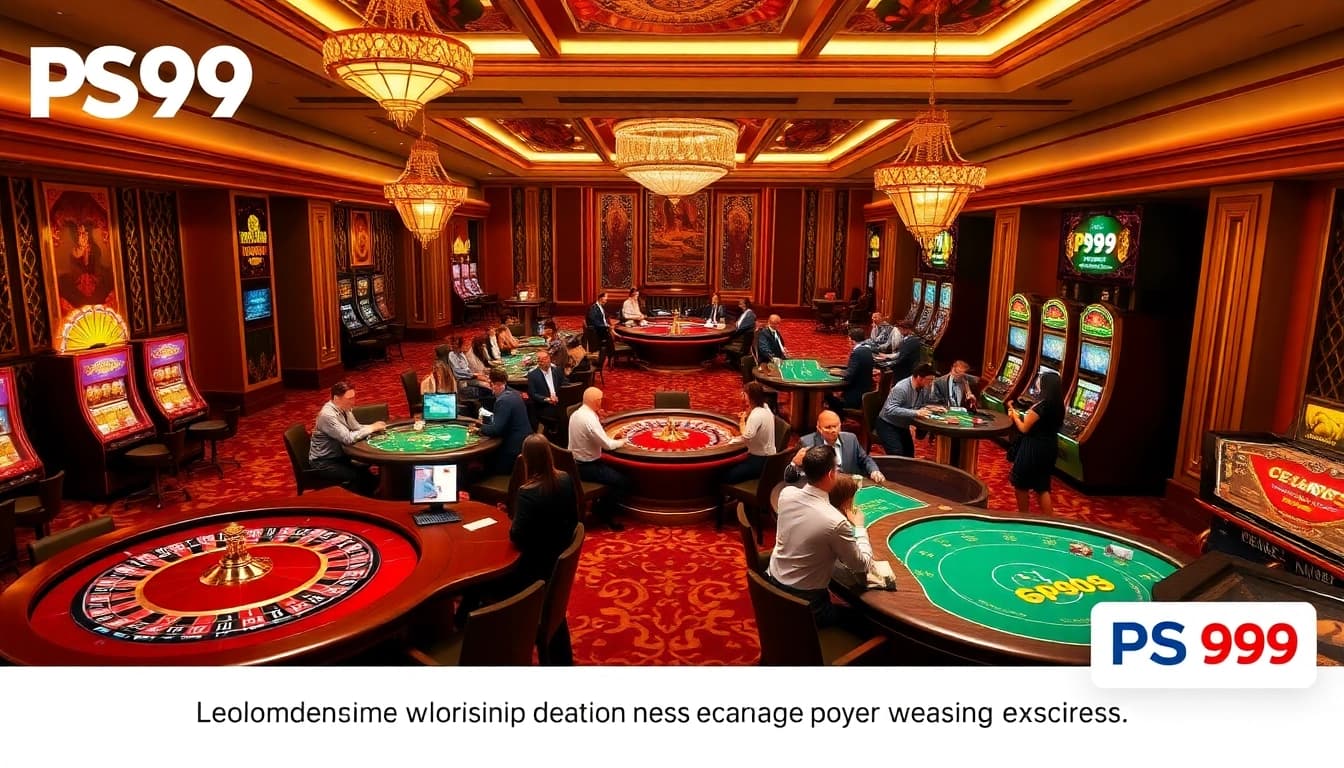 Experience thrilling gameplay at PS99 casino with vibrant tables and engaged players.