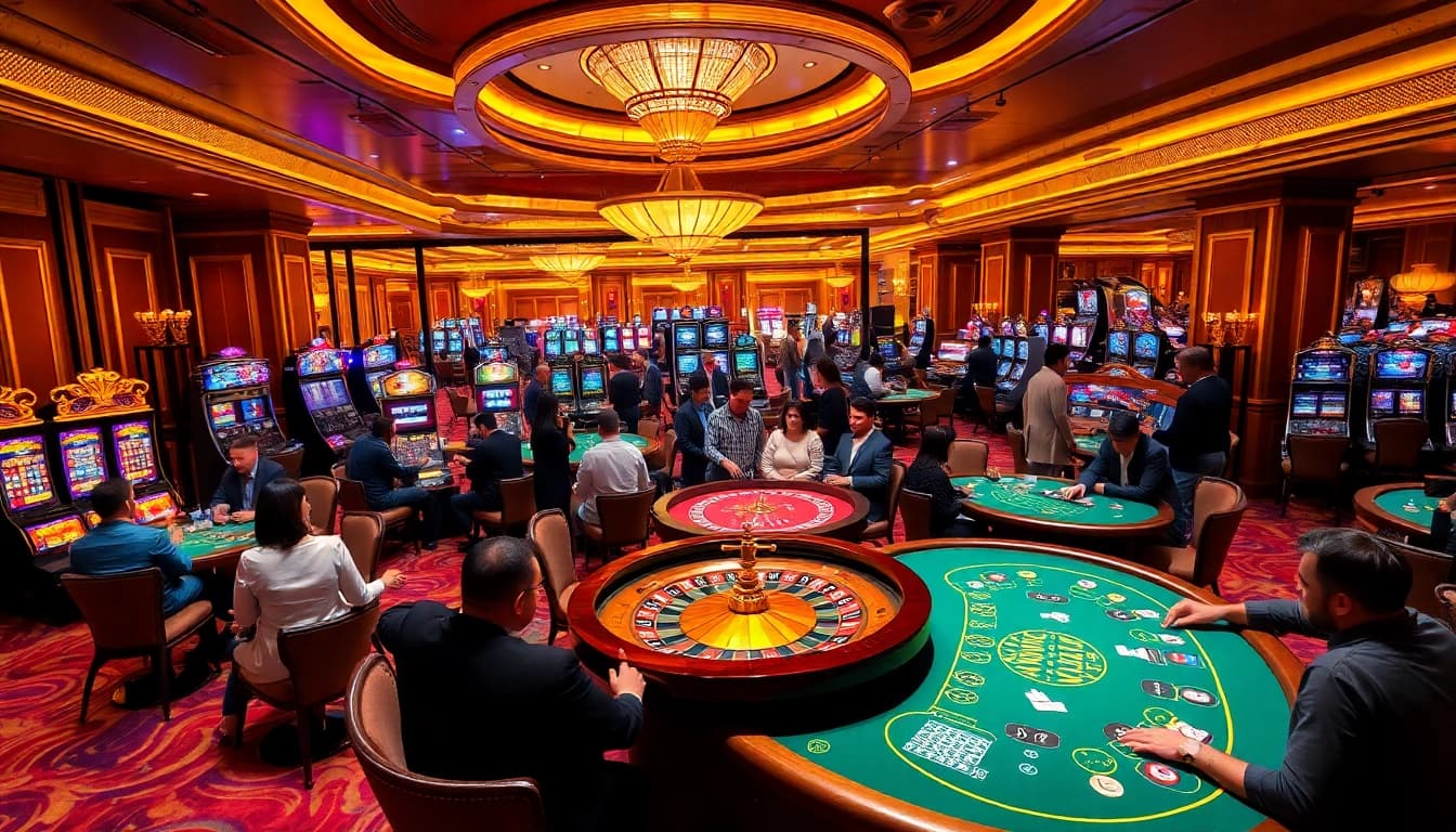 Players celebrate their wins at vibrant tables highlighting https://8s86.com/ gambling excitement.