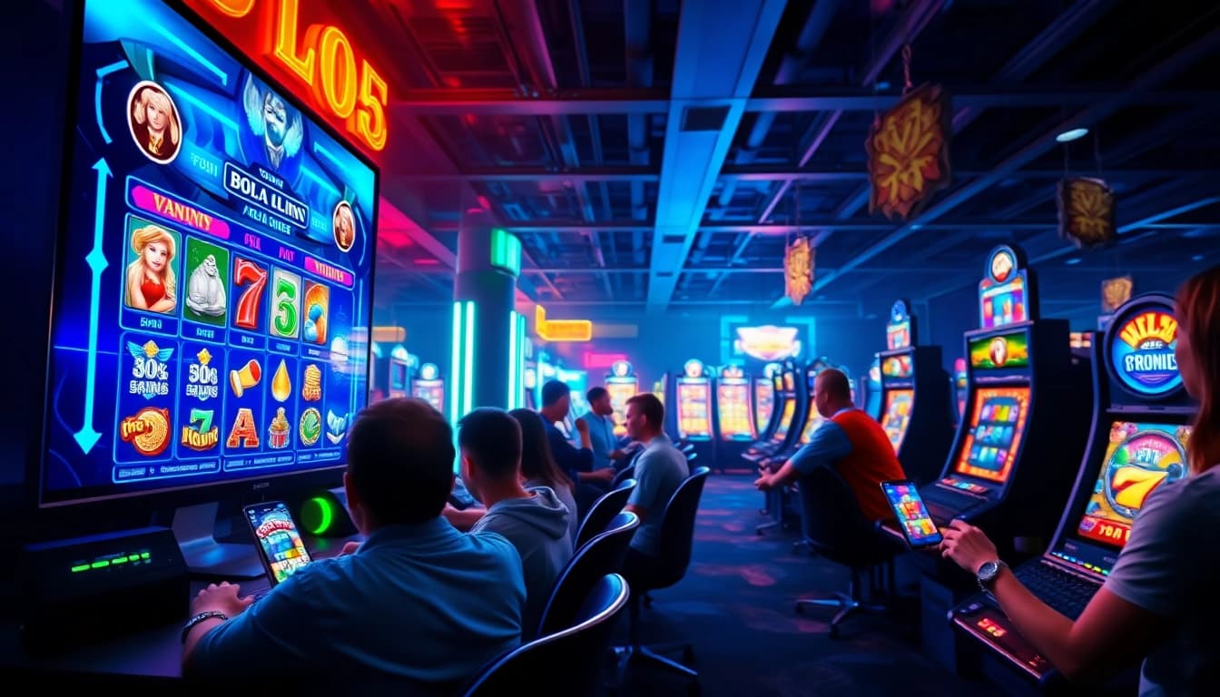 BOLA16 vibrant gaming interface showcasing popular slot games with engaging animations.
