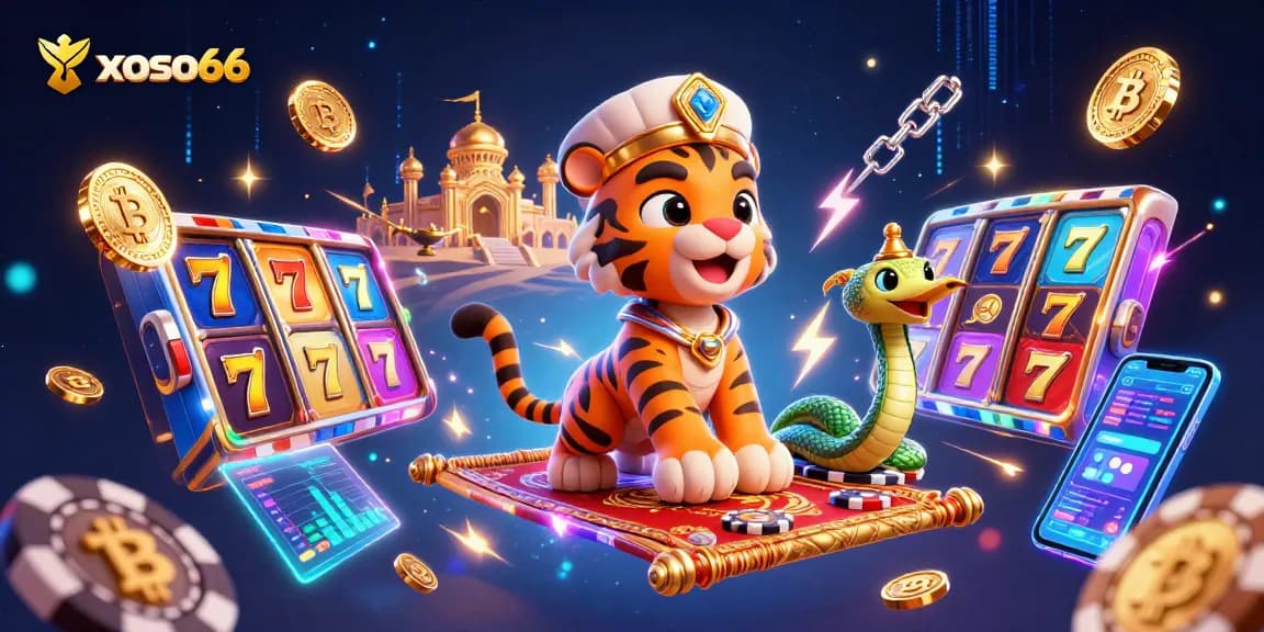 Engage with thrilling xoso66 gaming experiences featuring slot reels and vibrant casino elements.