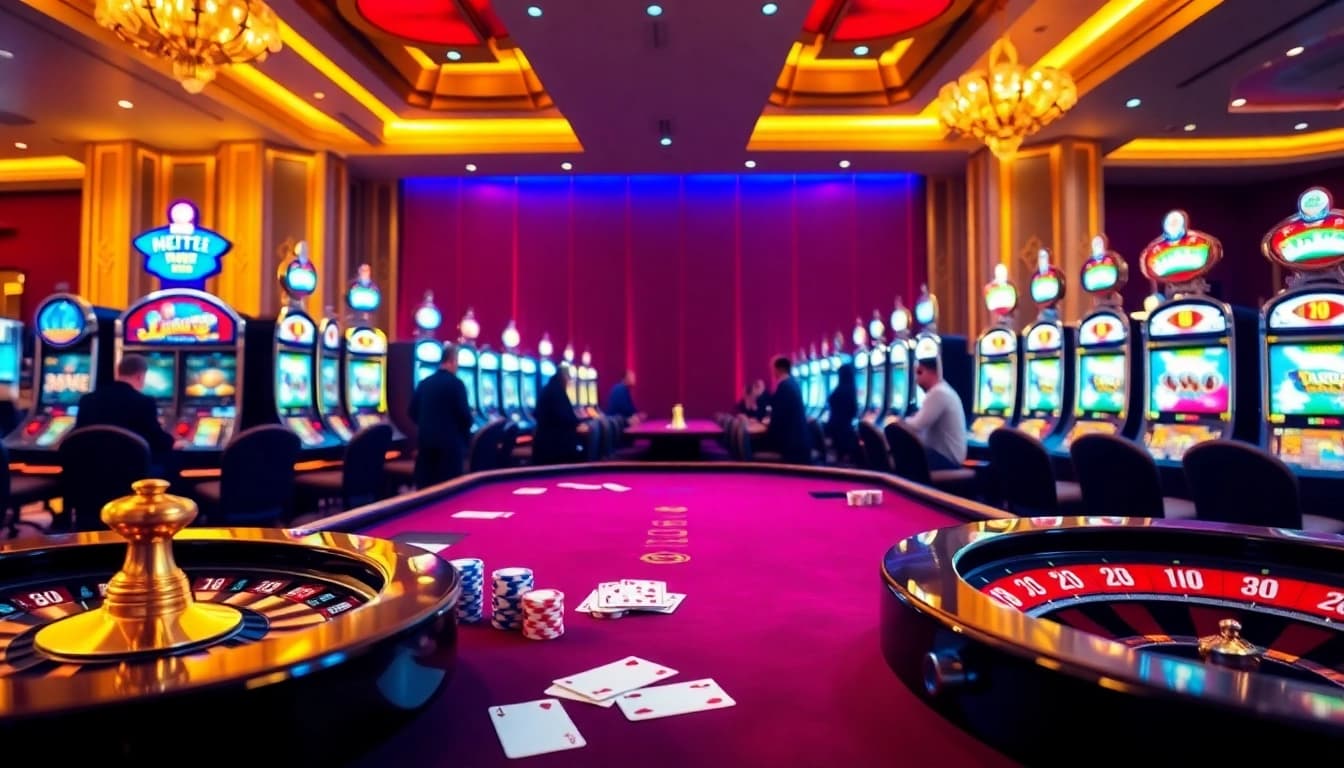 Players enjoying a strategic poker game at 788t casino, showcasing excitement and luxury.