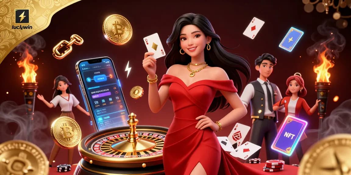 Experience the thrill of luckywin casino with vibrant characters and 3D elements showcasing winning opportunities.