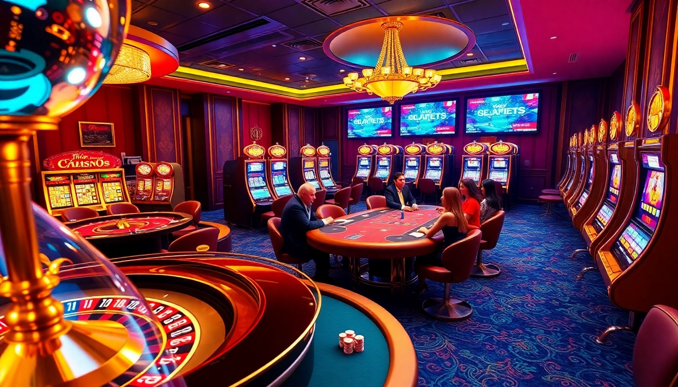 Players enjoying high-stakes poker and roulette at https://ax88.bid/, showcasing a luxurious casino experience.