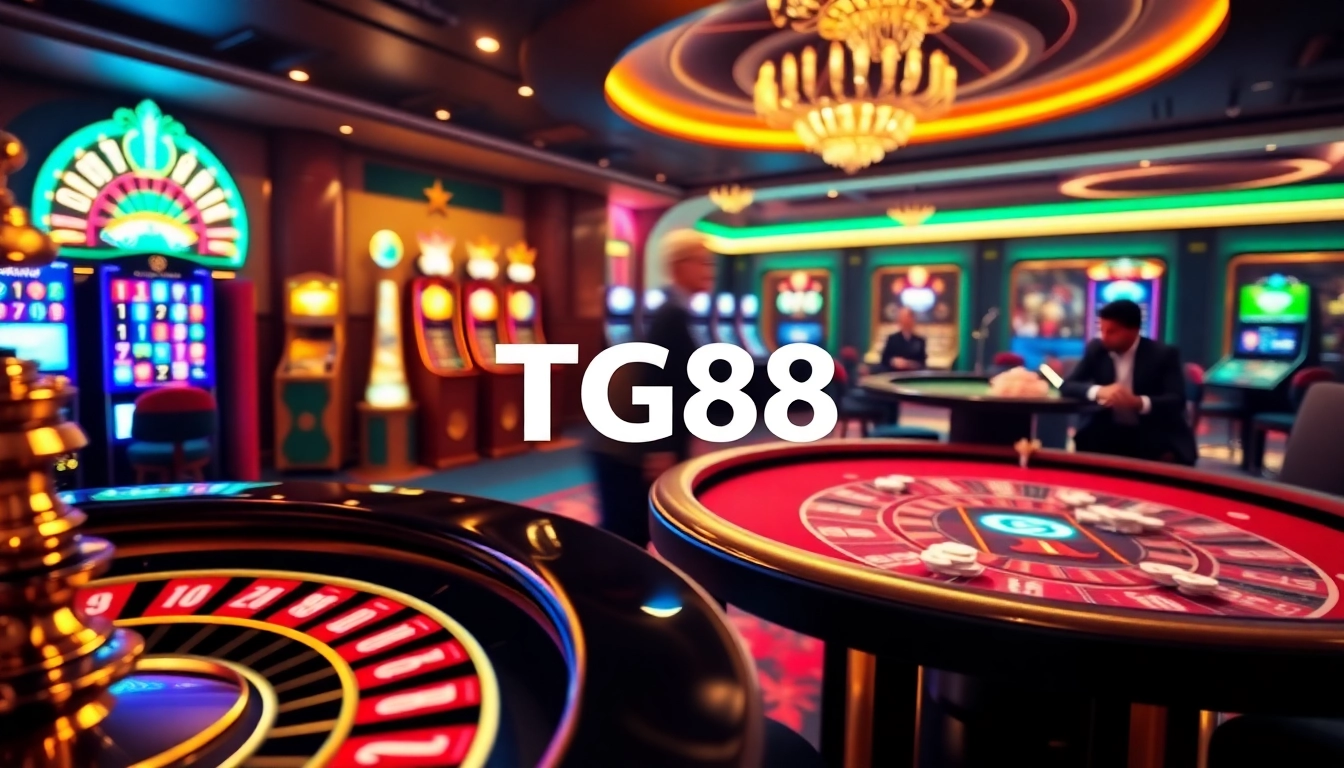 Experience the excitement of gambling at TG88 with thrilling tables and vibrant slot machines.