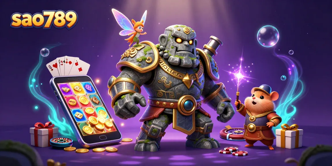 Sparkle and win big at sao789, with enchanting game elements and characters in a vibrant casino scene.