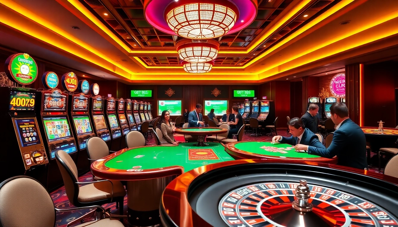 Lucky88 players enjoying thrilling slots and casino games in an elegant environment.