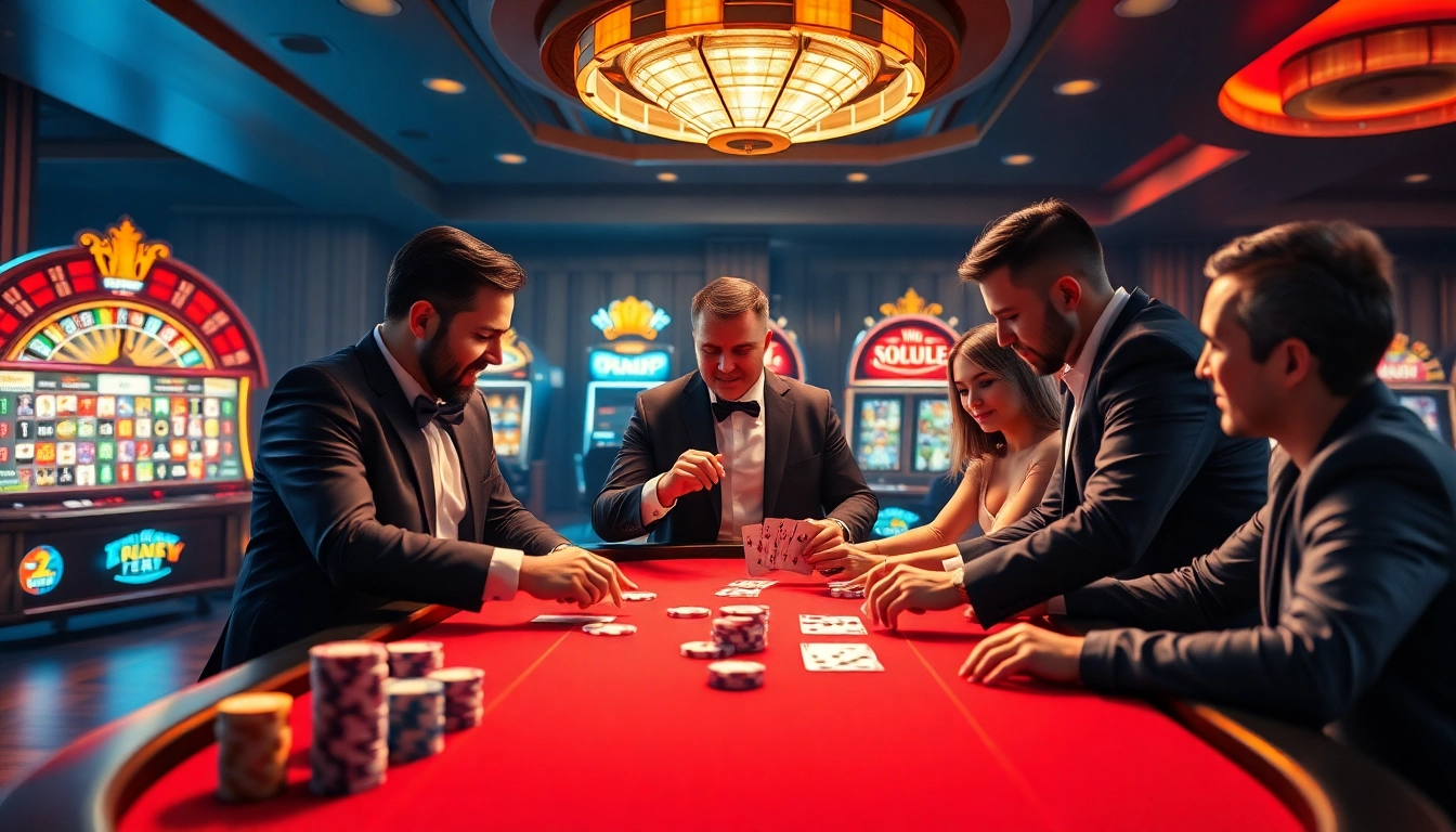 Players enjoy high-stakes poker at 68VIP casino, showcasing the excitement of gambling.