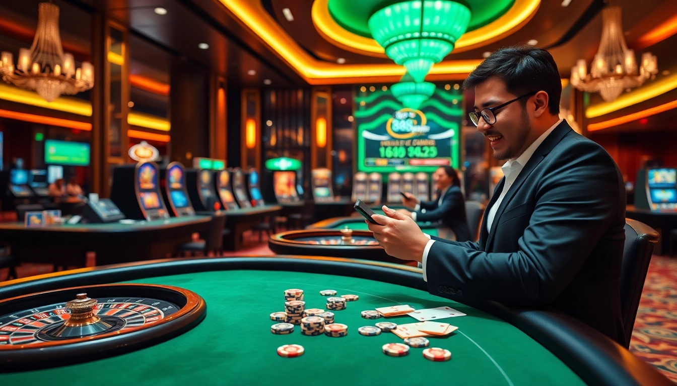 Experience high-stakes excitement with nhà cái 888VND in a premium casino setting.