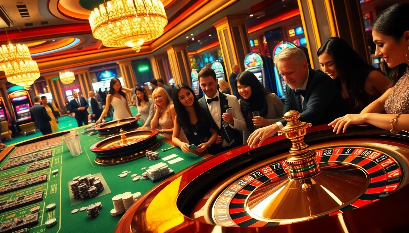 Players immersed in gaming at 79king casino, showcasing high-stakes poker and roulette action.