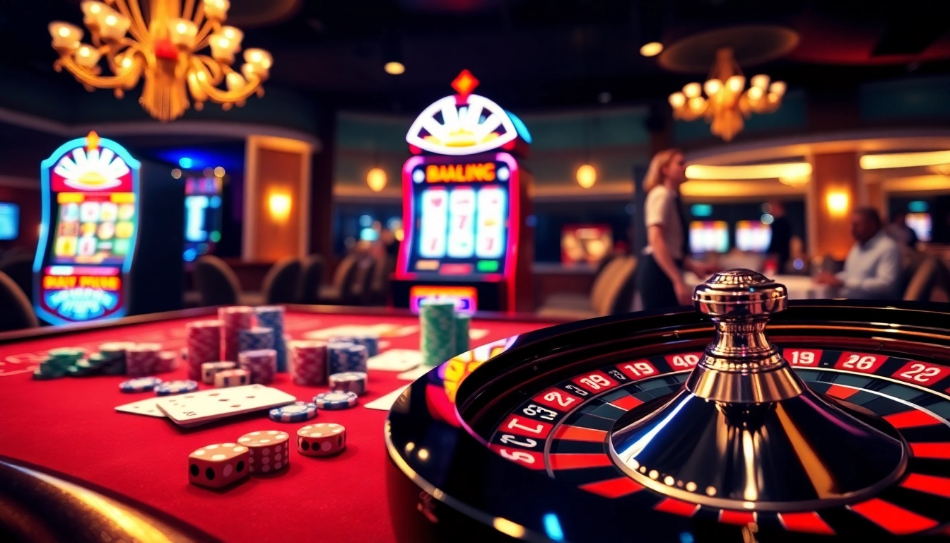Experience the excitement of rr88 with vibrant gaming tables and professional casino elements.