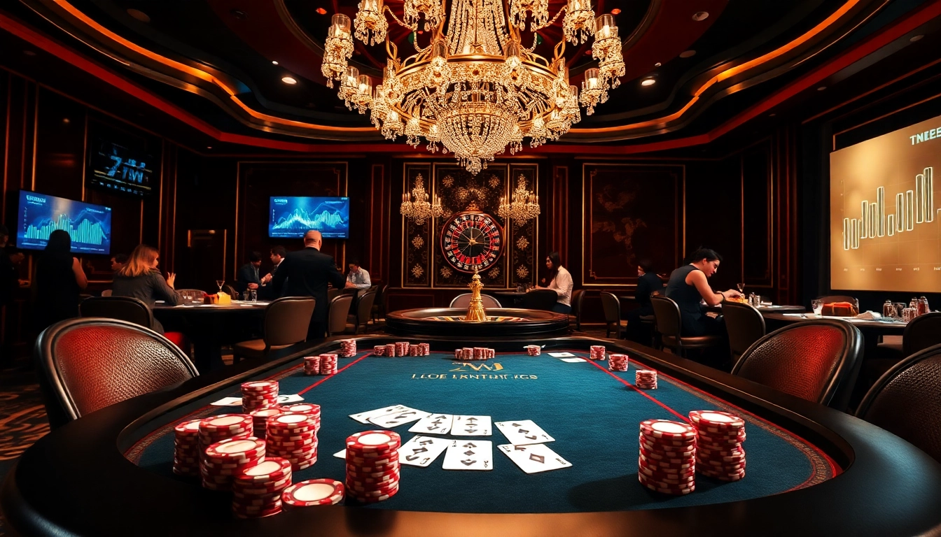 Experience thrilling high-stakes gambling with 7M as players engage at the luxurious poker table.