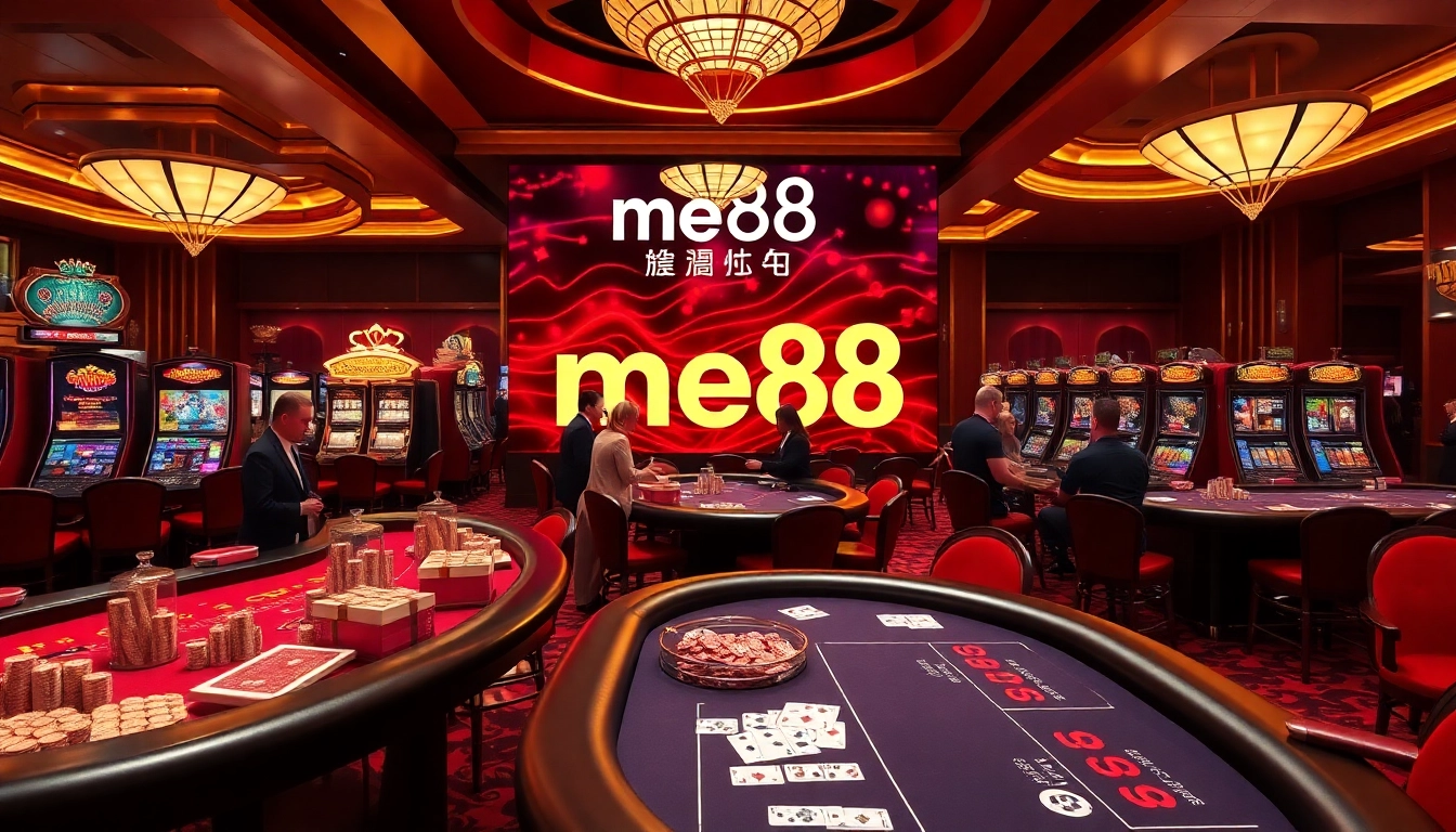Experience thrilling gameplay at me88 casino with vibrant slots and elegant tables.