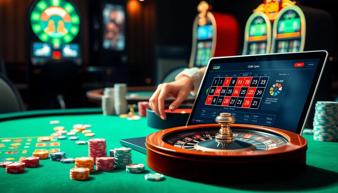 Experience the thrill of online gambling at https://gg88.mobi/ with dynamic casino scenes showcasing betting action.