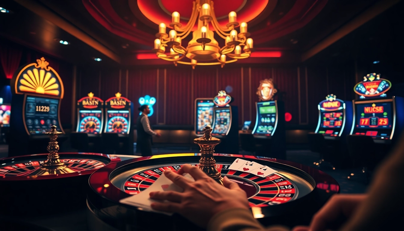 Lô đề online betting excitement captured in a vibrant and luxurious casino scene.