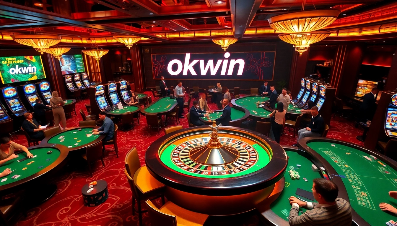 Experience the thrilling atmosphere of okwin casino with vibrant tables and high-stakes games.